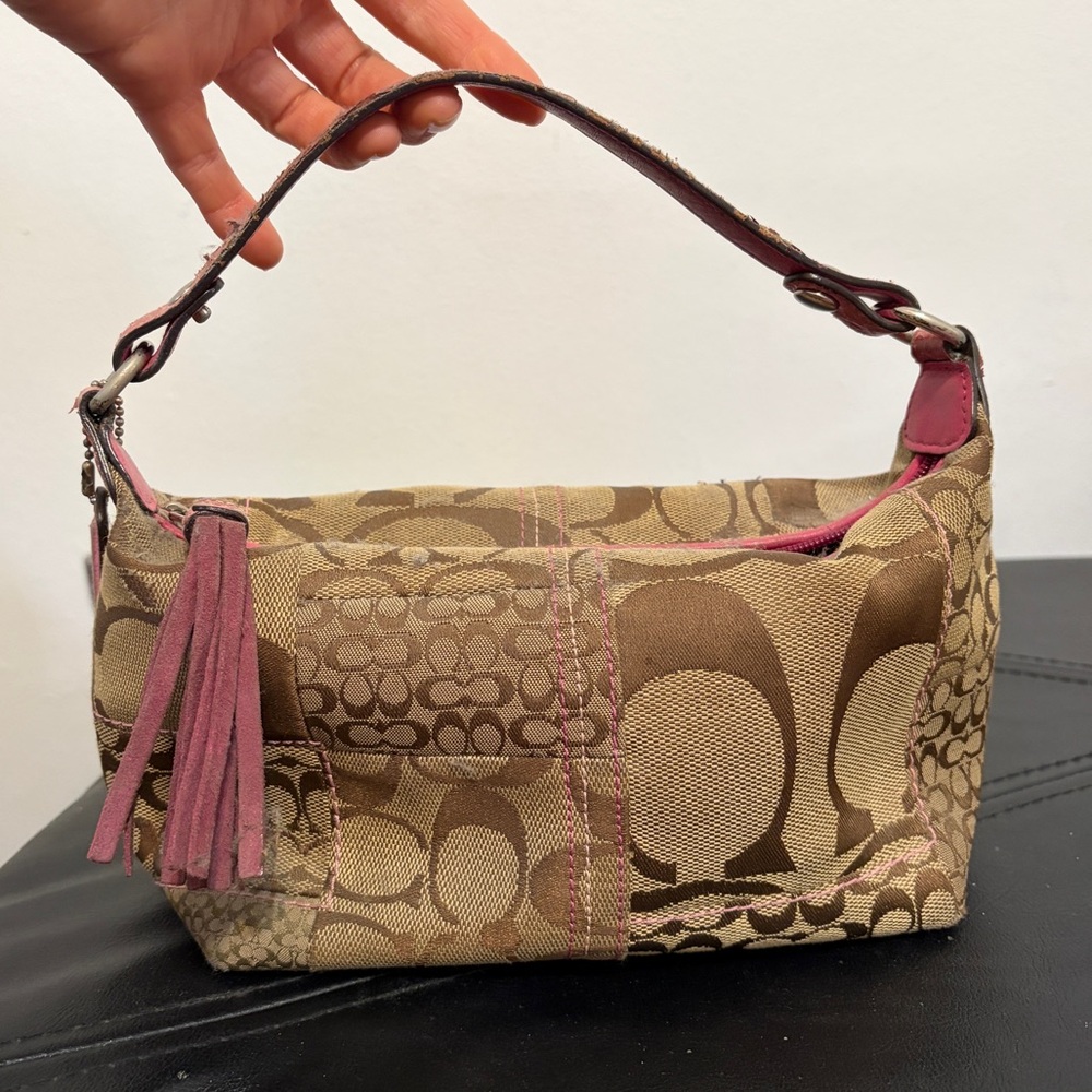 Coach Signature C Mini Hobo Bag – 2003, Pink Trim